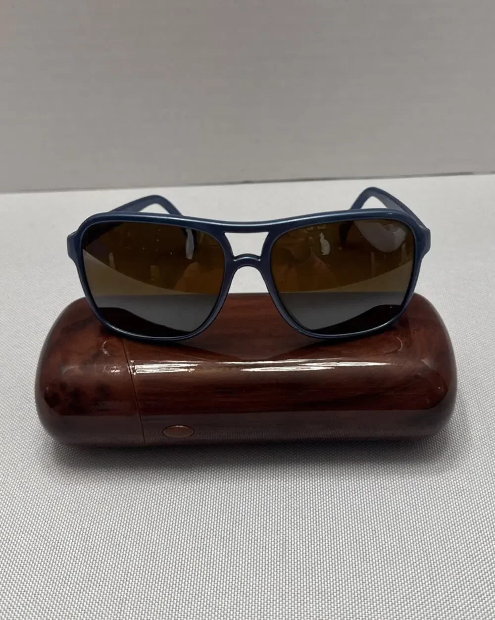 Rare Vintage Vuarnet 4003 D PX Sunglasses Blue Brown Lenses France Aviator